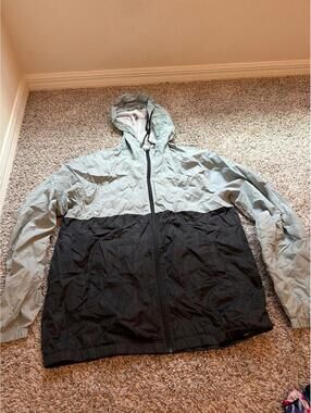 Dinogrey Mens Outerwear XL Black Gray Windbreaker Water Resistant